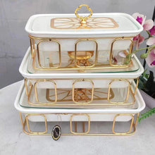 3 in 1 Chaffing dishes/food warmers shown from another angle (Dinnerware)