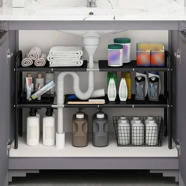 2 layer expandable under the sink storage rack — Kitchen Storage & Organisation, Arvani Home Essentials
