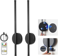 Modern Wireless LED Wall Sconce with Remote Control shown from another angle (Lighting)