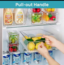 7pc BPA-Free Stackable Acrylic Fridge Organizer shown from another angle (Acrylic)
