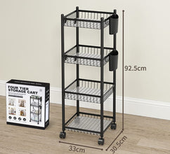 4-Tier Multifunctional Storage Rack shown from another angle (Kitchen Storage & Organisation)