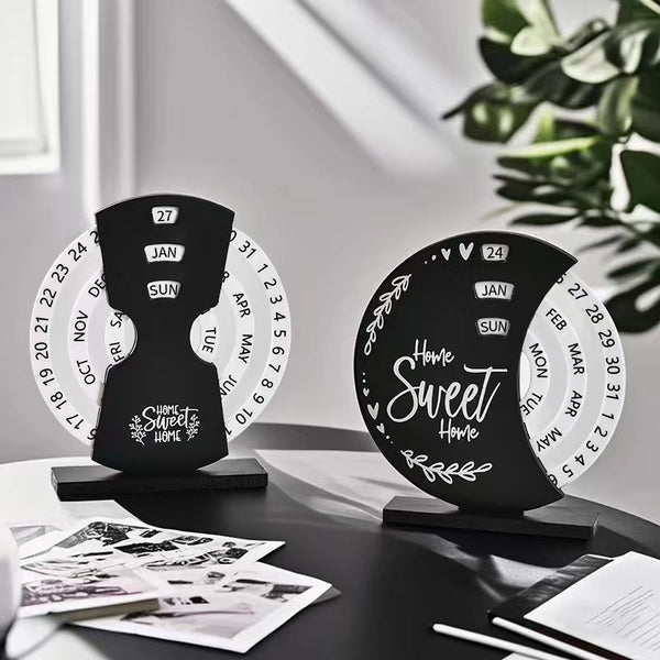Perpetual Wooden Block Calendar — Wooden, Arvani Home Essentials