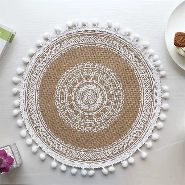 6pcs Round Table Placemats — Dinnerware, Arvani Home Essentials