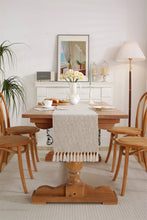 Modern dining table runner shown from another angle (Dinnerware)