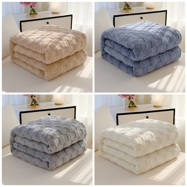 Luxury Textured Fleece Blanket — Bedroom, Arvani Home Essentials
