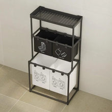 4 grid laundry basket with storage rack — Bathroom & Laundry Storage, Arvani Home Essentials