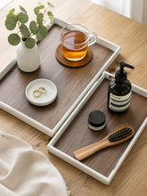 3PC Premium Wooden Serving Trays shown from another angle (Wooden)