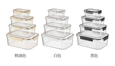 4pcs Food Storage / Fridge containers shown from another angle (PET)