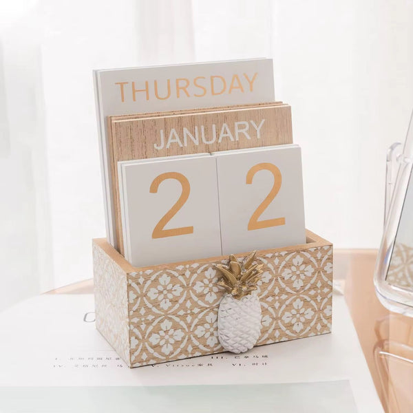 Luxury Wooden Block Calendar — Wooden, Arvani Home Essentials