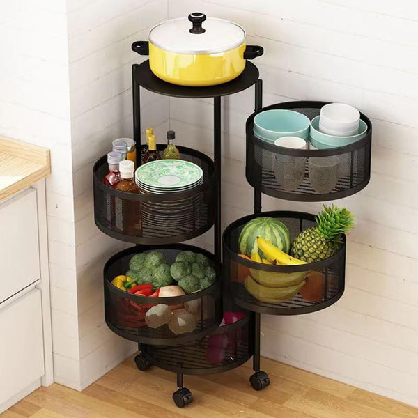 5-Layer Rotating Metal Fruit Rack