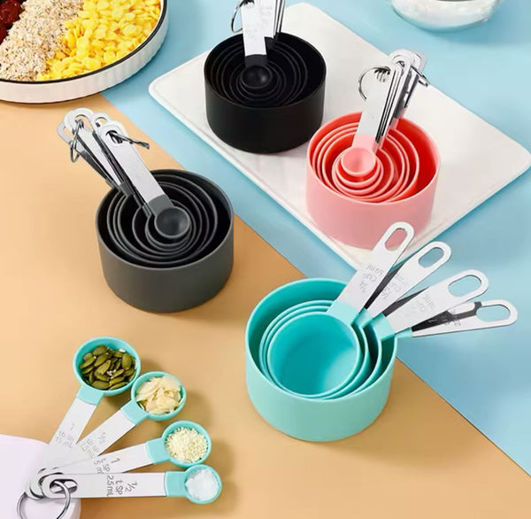 8pcs Multipurpose measuring spoons/Cups Kitchen Gadgets Baking Accessories tools with stainless steel handles — Stainless steel, Arvani Home Essentials