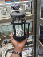 1000ml French Press Coffee Maker shown from another angle (Heat-Resistant Glass & Stainless Steel)