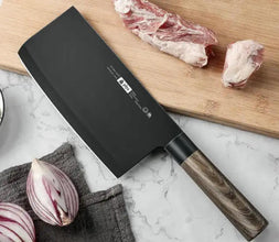 7PC Kitchen Knife Set shown from another angle (Stainless Steel Blades)