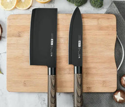 7PC Kitchen Knife Set shown from another angle (Stainless Steel Blades)