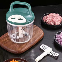 1000ml Manual Vegetable Chopper & Garlic Cutter shown from another angle (BPA-Free PS Plastic)