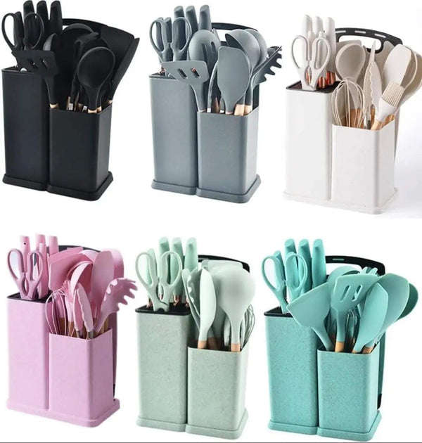 19PC Silicone Kitchen Utensil Set — Food-grade silicone, Arvani Home Essentials