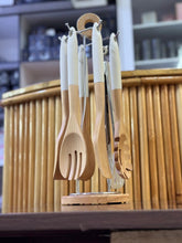6pcs premium bamboo spoon set with stand — Bamboo, Arvani Home Essentials