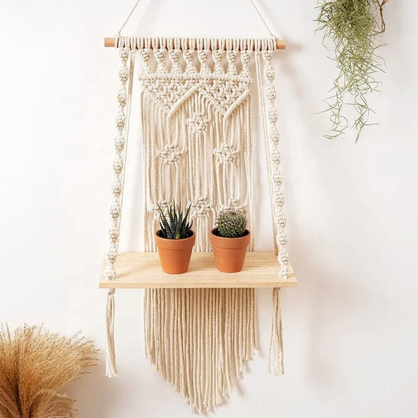Nordic storage rack style plant hanging shelf — Furniture, Arvani Home Essentials