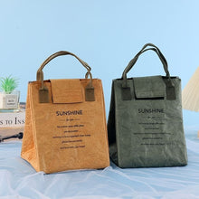Sunshine Thermal Insulated Lunch Bag shown from another angle (Green, Grey)