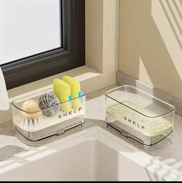 Minimalist ABS Plastic Sink Caddy Organizer — ABS Plastic, Arvani Home Essentials