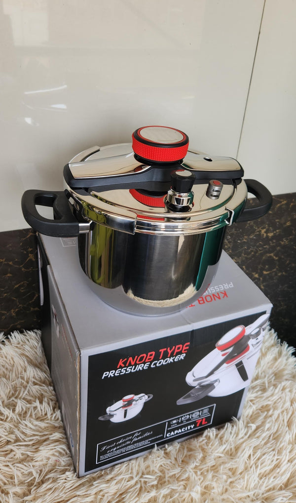 7L Stainless Steel Interlocking Pressure Cooker — Pure Stainless Steel, Arvani Home Essentials