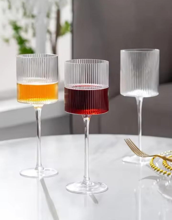 6PC Crystal Goblet Champagne Glass Set – 350ml — Glass, Arvani Home Essentials