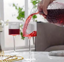 6PC Crystal Goblet Champagne Glass Set – 350ml shown from another angle (Glass)