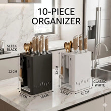Multifunctional Kitchen Knife Block Organizer shown from another angle (High-quality durable plastic)