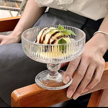 6-Piece High Borosilicate Ribbed Dessert & Ice Cream Glass Goblet Set — High Borosilicate Glass, Arvani Home Essentials