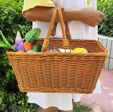 Rattan Picnic Outdoor & Shopping Basket – view 2