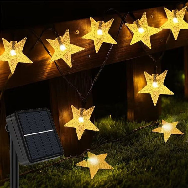 Solar Powered Outdoor Christmas Star Fairy Lights – view 4