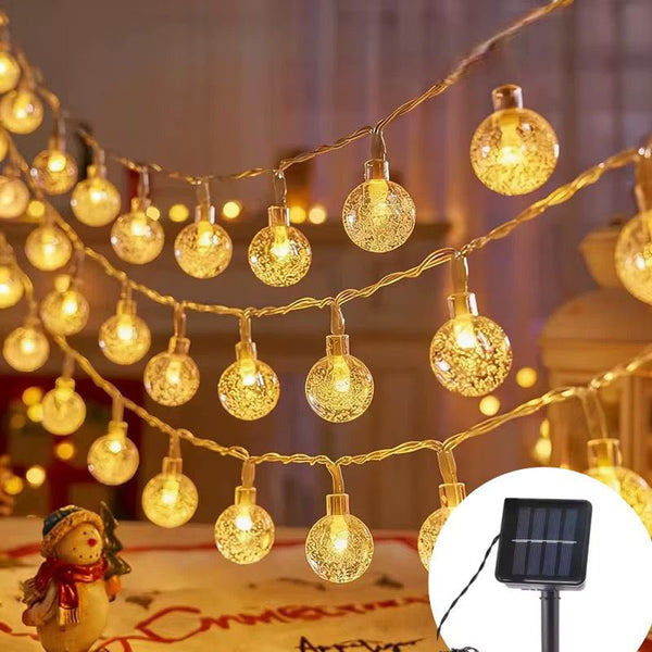 Solar Powered Outdoor Ball Christmas Lights 12M