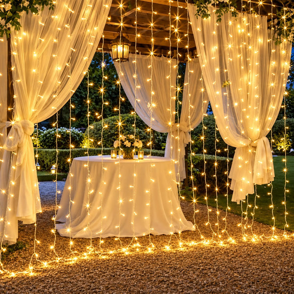 300 LED Window Curtain Lights 3×3M