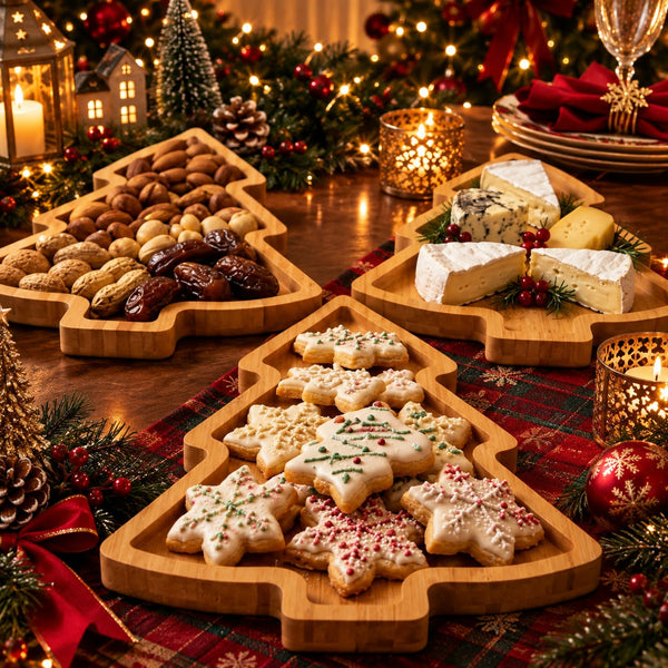 Wooden Christmas Trays & Bamboo Dessert Boards