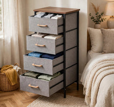 5-Drawer Fabric Storage Cabinet with Wheels – view 3