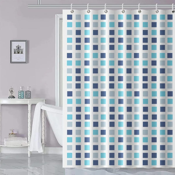 Waterproof PEVA Shower Curtain Set with Hooks