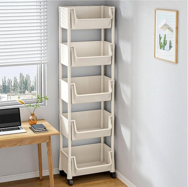 5-Tier Rolling Storage Trolley