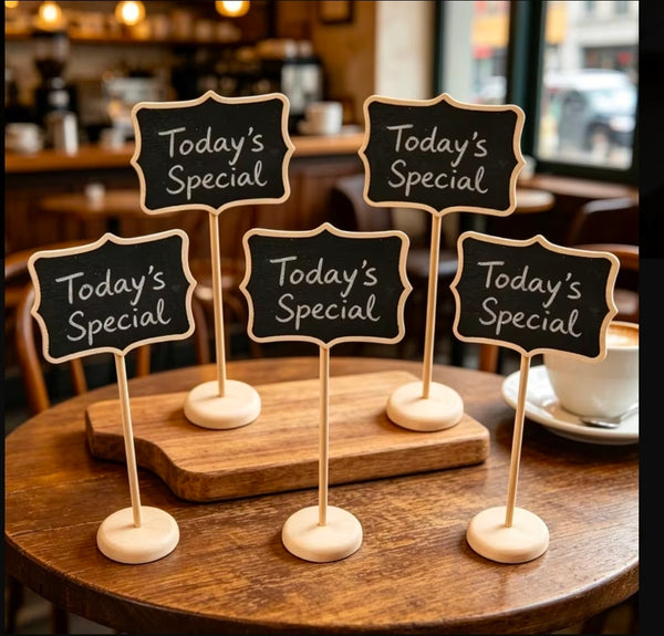 5-Piece Mini Chalkboard Set with Pen