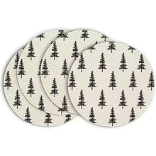 6-Piece White Christmas Tree Round Placemats – view 4