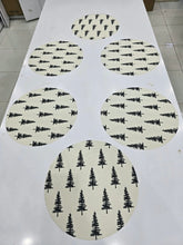 6-Piece White Christmas Tree Round Placemats – view 3