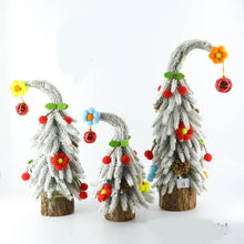 25cm Snow-Covered Christmas Tree Decoration with Wooden Base – view 3