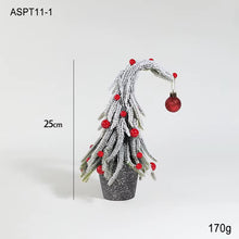 25cm Snow-Covered Christmas Tree Decoration with Wooden Base – view 4