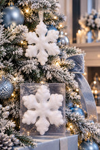 White Glitter Snowflake Christmas Ornaments – view 2