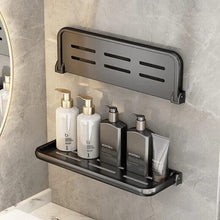 Foldable Metallic Floating Shelf – Multi-Purpose Wall-Mounted Storage Rack, 30cm