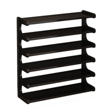 6 Layer Bamboo shoe rack shown from another angle (Bamboo)