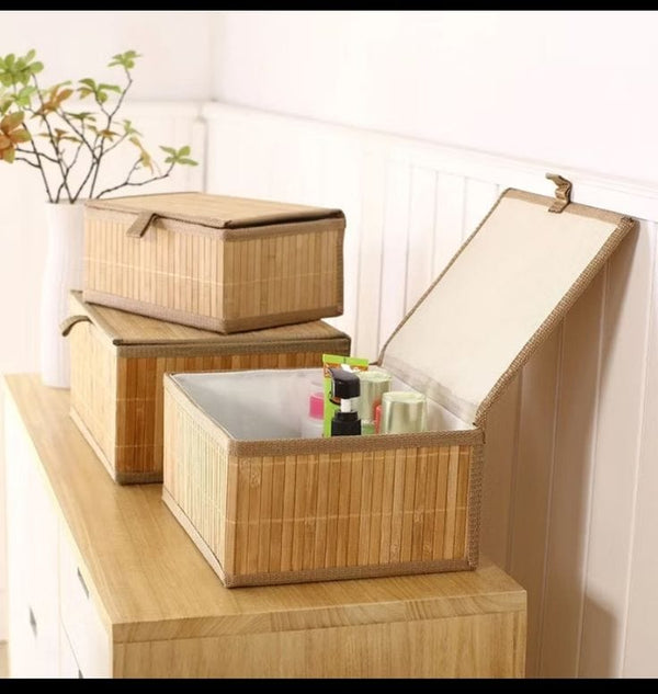 3in1 organizing wicker baskets with cover — Storage & Organisation, Arvani Home Essentials