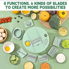 Multi-functional 8pcs Salad Spinner with Vegetable Chopper shown from another angle (Pp)