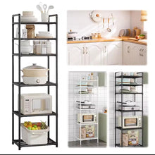 Tall 170cm six tier storage shelving unit for kitchen or bathroom