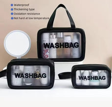3pc wash bag pouch shown from another angle (Storage & Organisation)