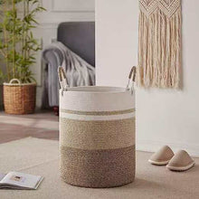 Woven Decorative Laundry / Toys Basket shown from another angle (Kitchen Storage & Organisation)